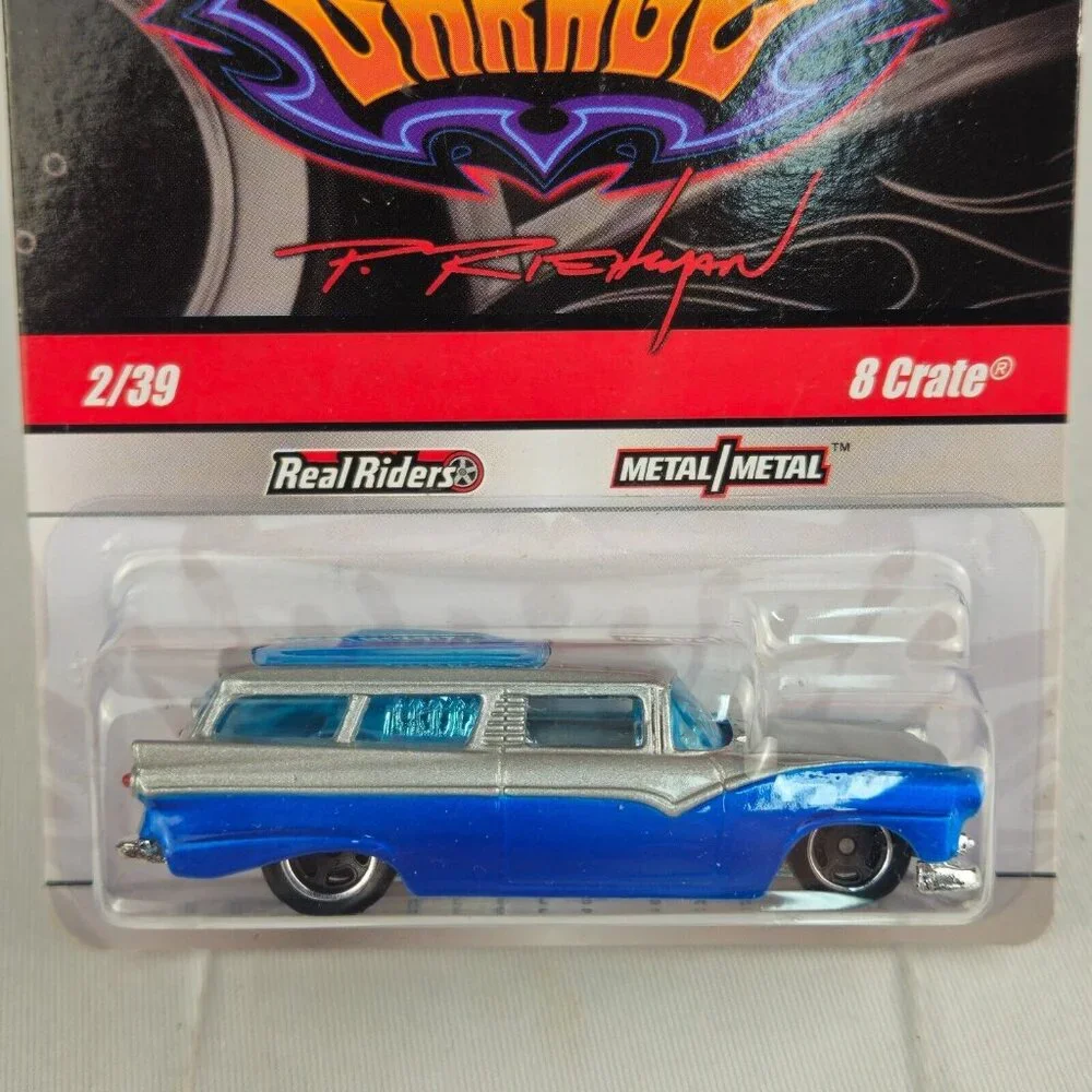 HOT‎ WHEELS PHIL'S GARAGE 8 CRATE REAL RIDERS 2/39 - MINT - (K215)